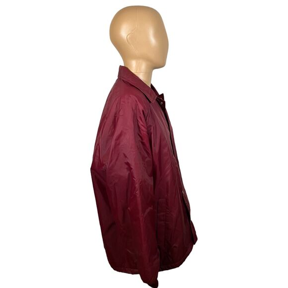 Vintage Weather Breaker Jacket Mens Large Red Windbreaker USA Made Button Down - Picture 5 of 6